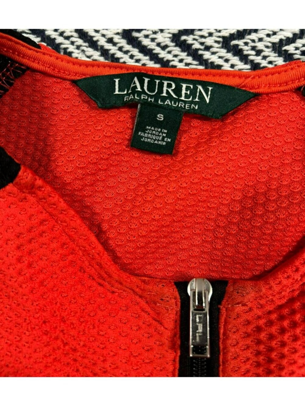 Lauren Ralph Lauren Women's Small Red Black Performance Long-Sleeve 1/4 Zip Pull - Picture 2 of 7